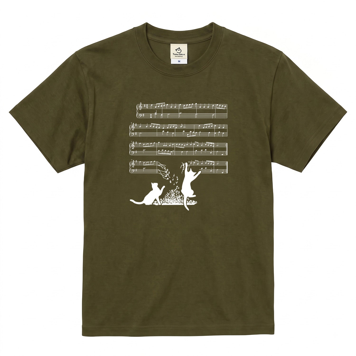 猫音符 Tシャツ | 音楽好きに人気